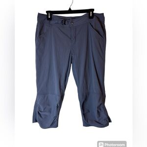 Prana Capri Pants Women Size 10 Jasmine Kicker Dark Gray